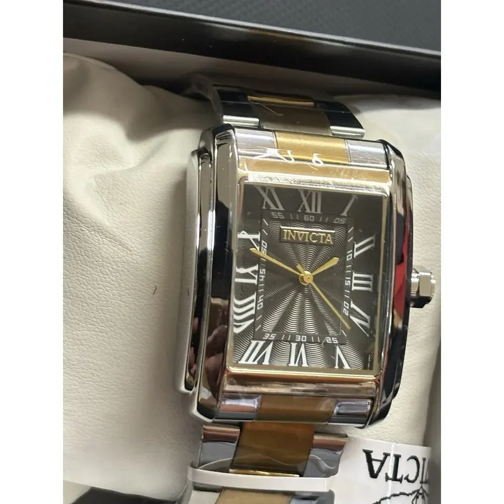 Invicta Celestial Andover Men’s Watch 35mm Gold Steel W Black Dial New In Box